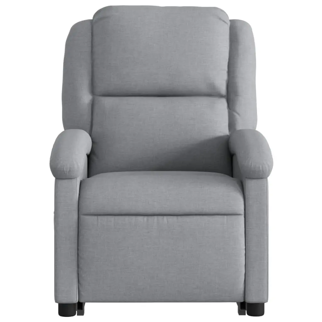 Electric Stand up Massage Recliner Chair Light Grey Fabric 3205440