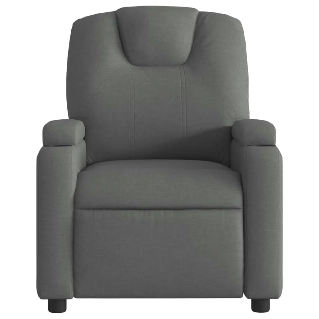 Electric Recliner Chair Dark Grey Fabric 3205517