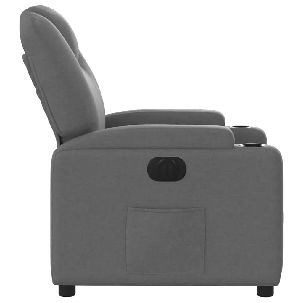 Electric Recliner Chair Dark Grey Fabric 3205517