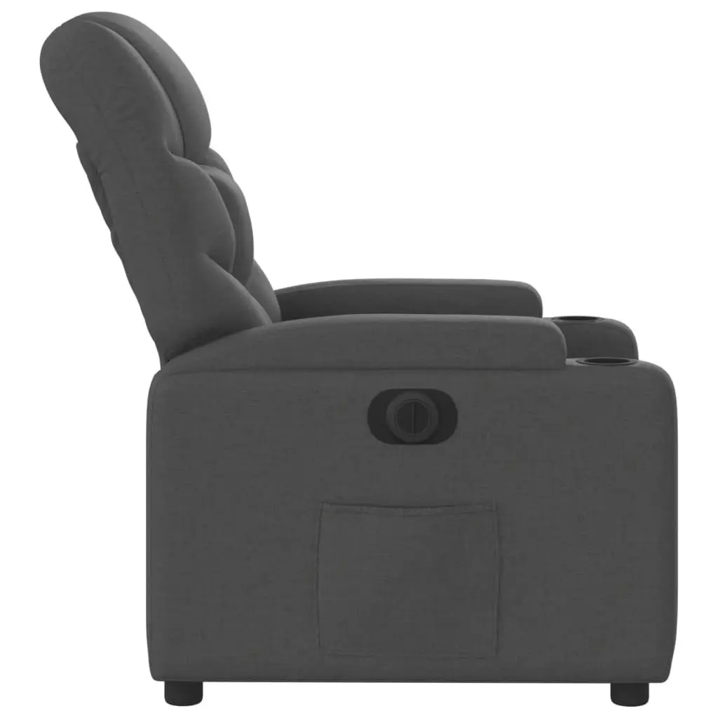 Electric Recliner Chair Dark Grey Fabric 3205617