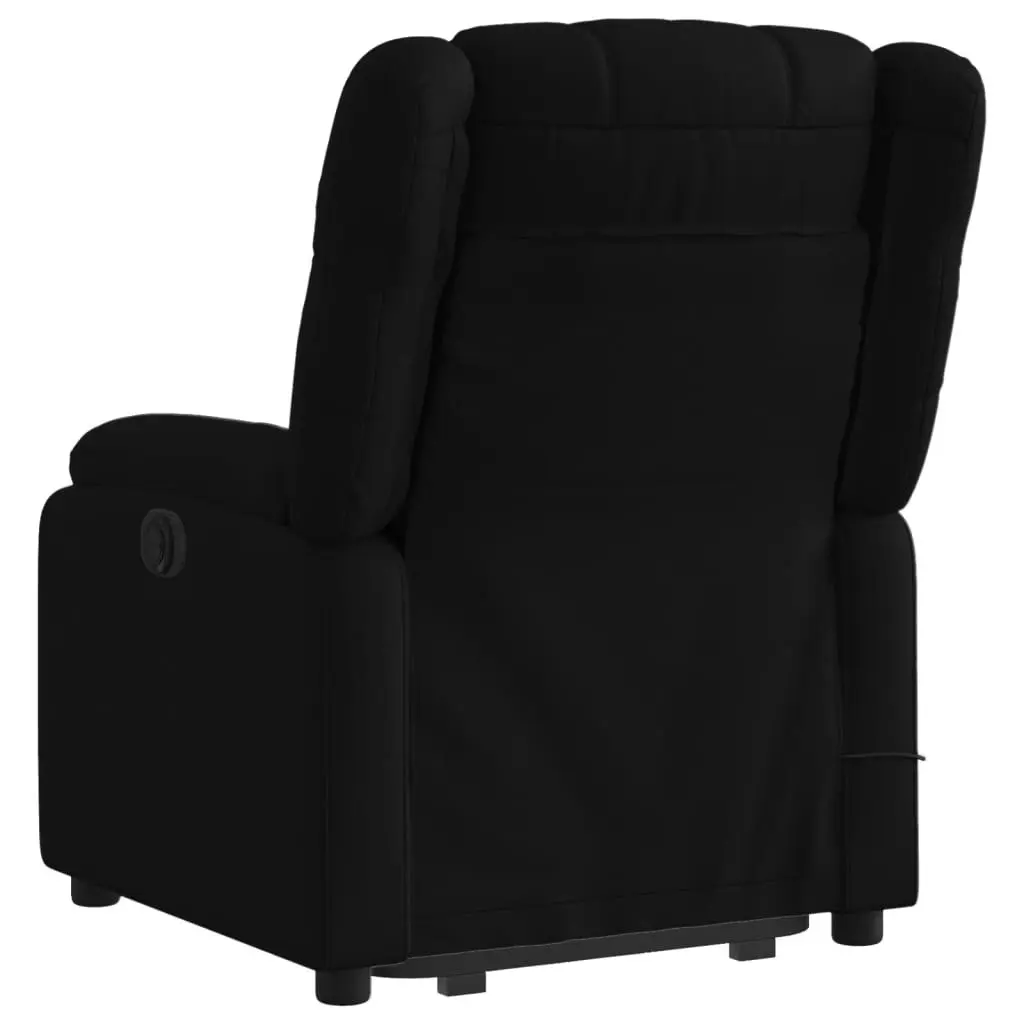 Electric Stand up Massage Recliner Chair Black Fabric 3205763