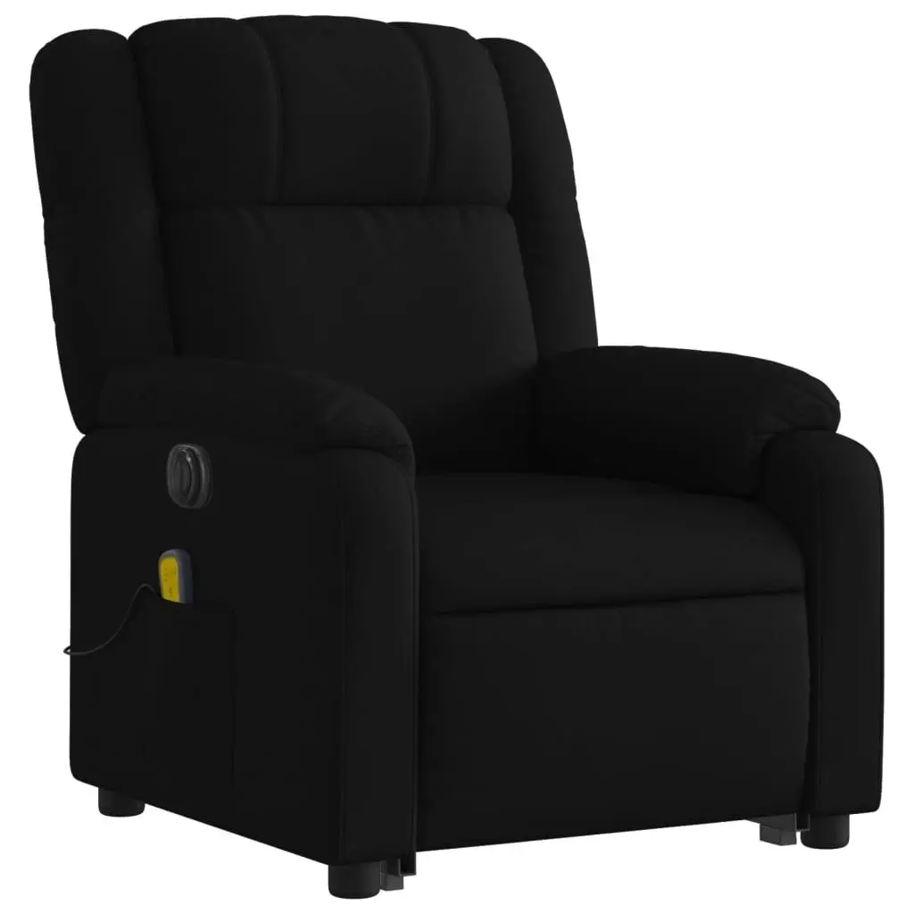 Electric Stand up Massage Recliner Chair Black Fabric 3205763