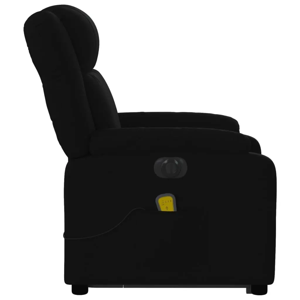 Electric Stand up Massage Recliner Chair Black Fabric 3205763