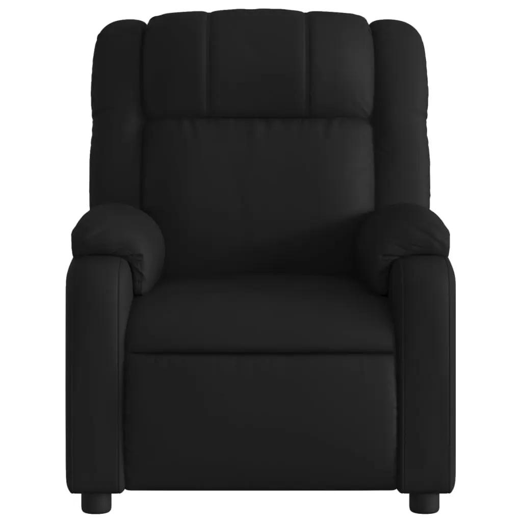 Electric Massage Recliner Chair Black Faux Leather 3205747