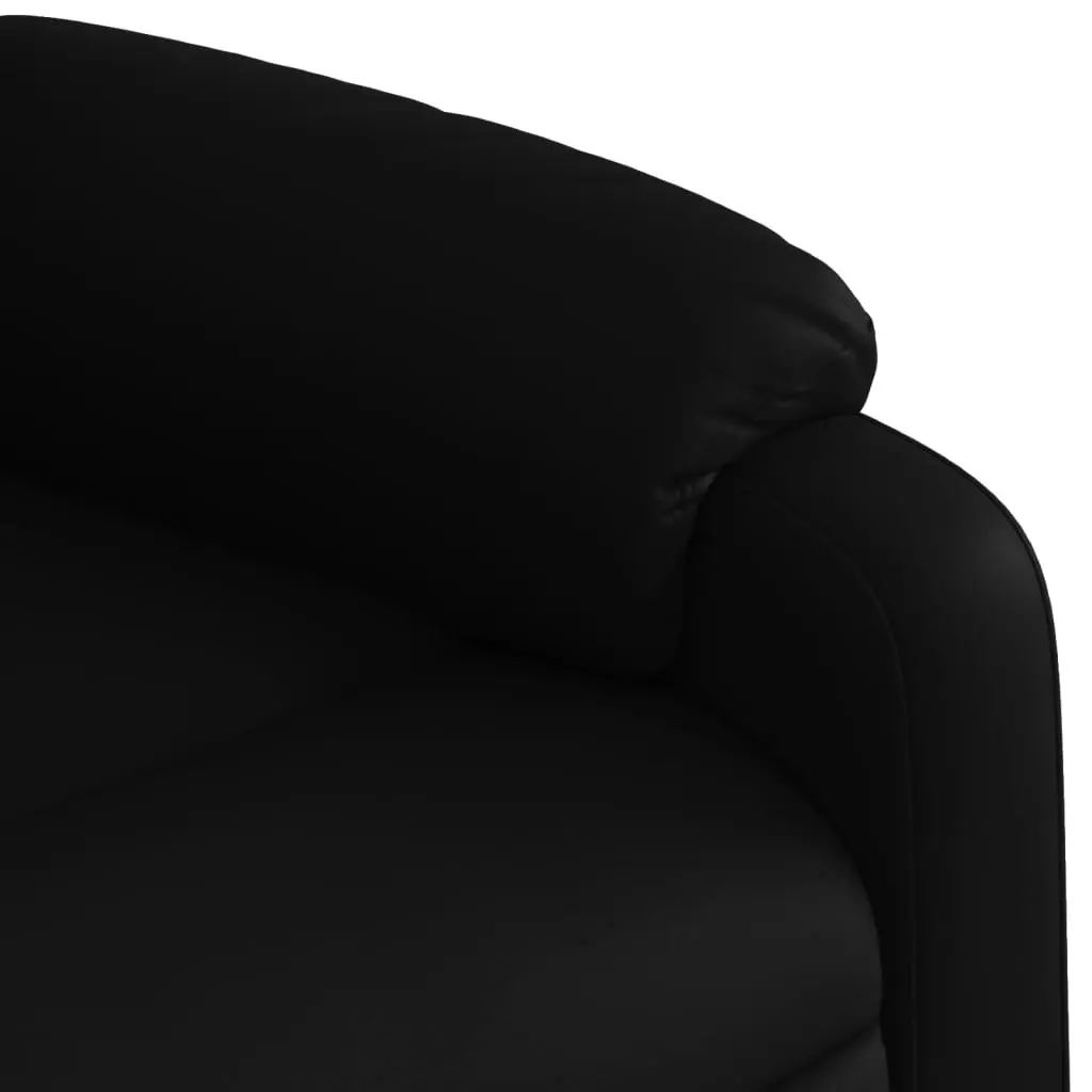 Electric Massage Recliner Chair Black Faux Leather 3205747