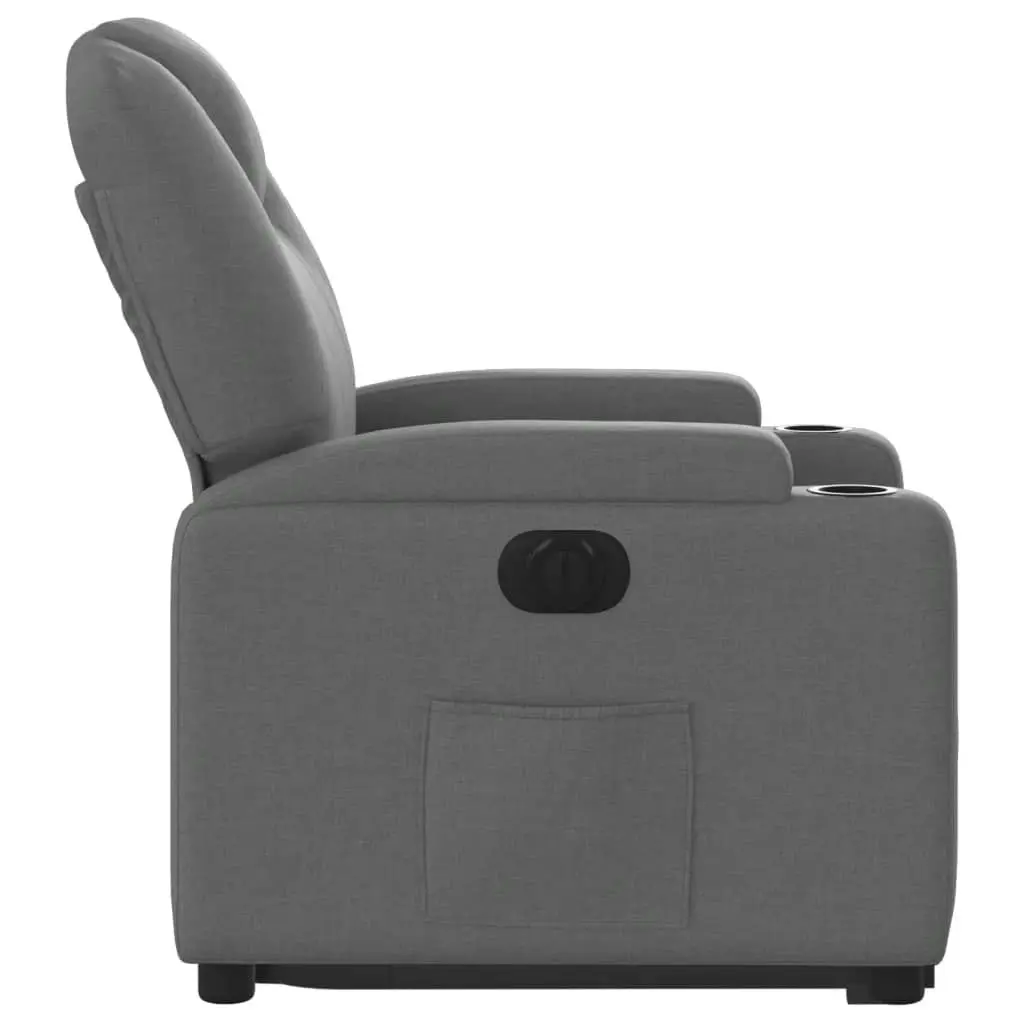 Electric Stand up Recliner Chair Dark Grey Fabric 3205533