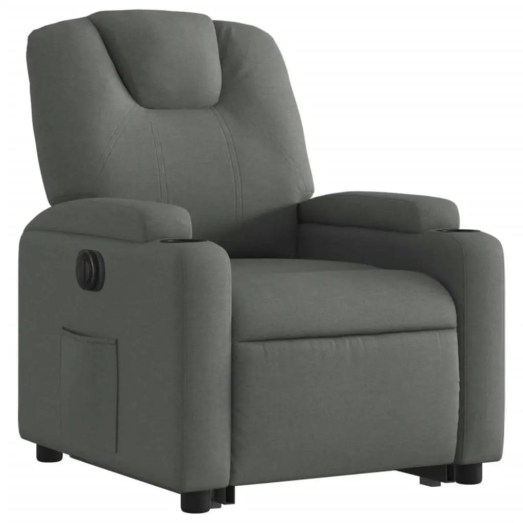 Electric Stand up Recliner Chair Dark Grey Fabric 3205533