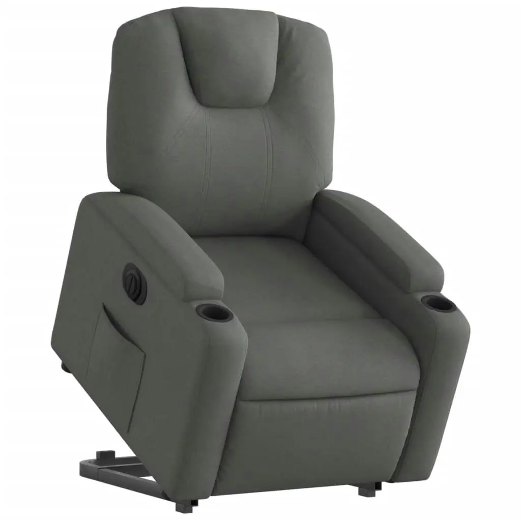 Electric Stand up Recliner Chair Dark Grey Fabric 3205533