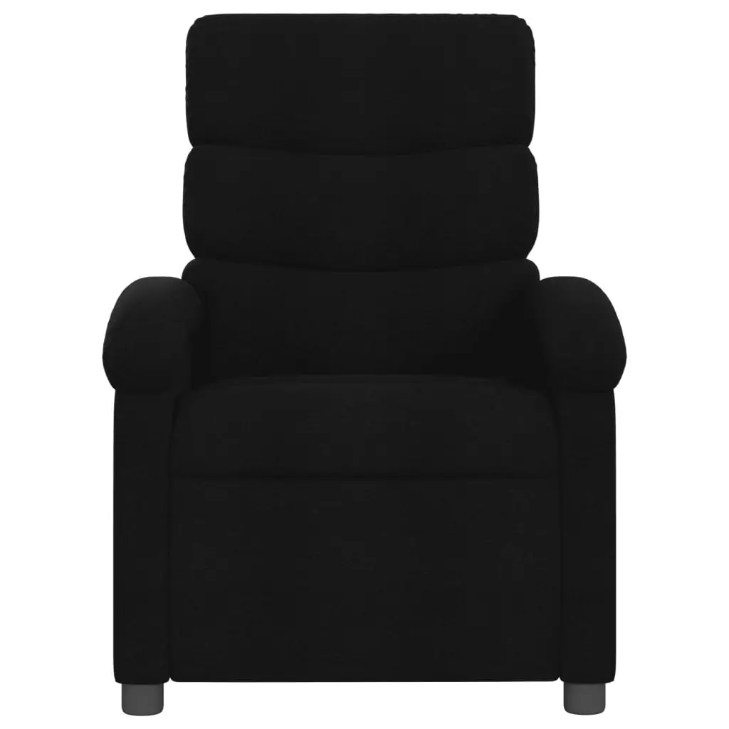 Electric Massage Recliner Chair Black Fabric 3205369