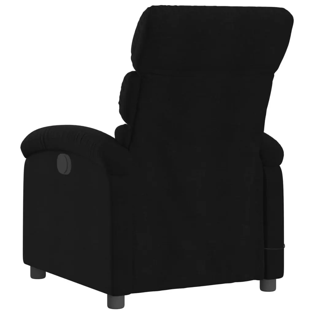 Electric Massage Recliner Chair Black Fabric 3205369