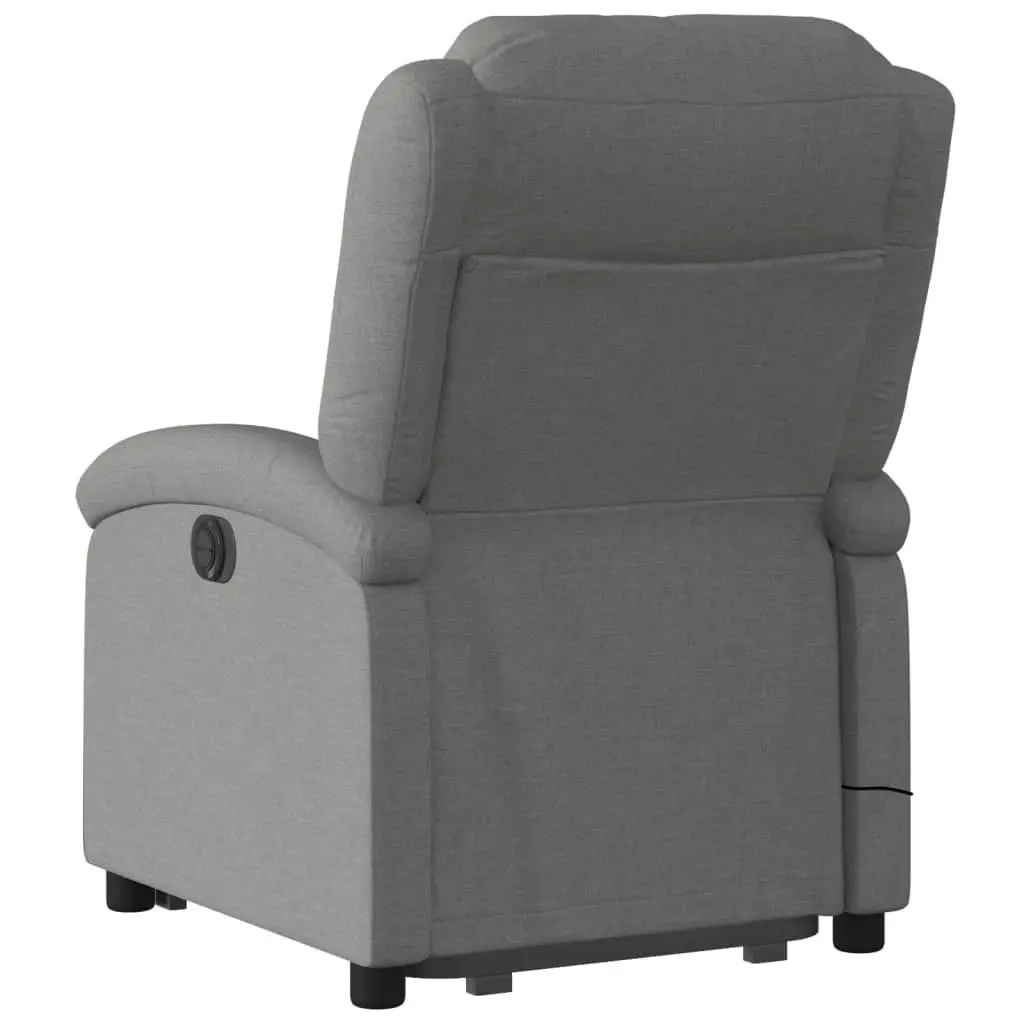 Electric Stand up Massage Recliner Chair Dark Grey Fabric 3205441