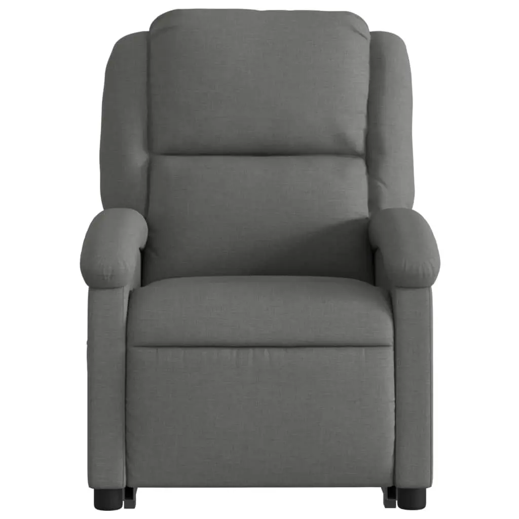 Electric Stand up Massage Recliner Chair Dark Grey Fabric 3205441