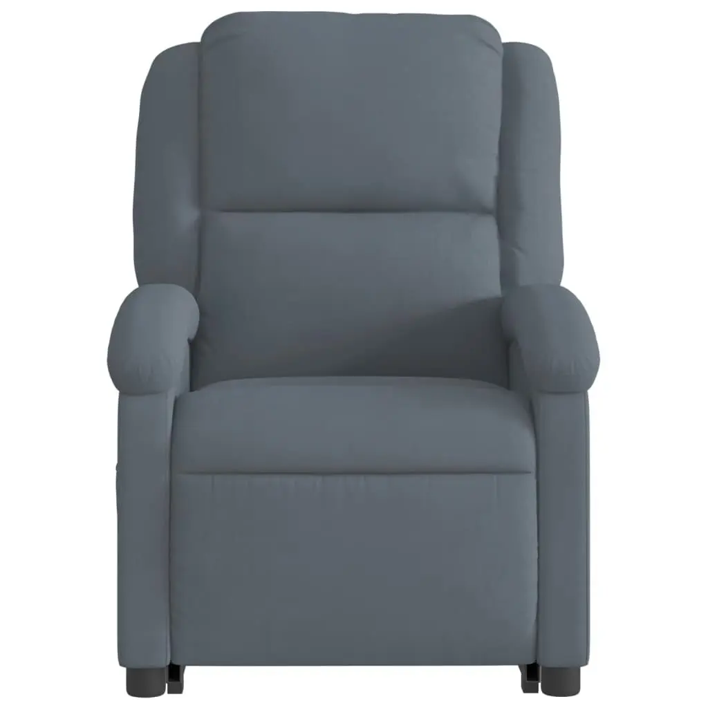 Electric Stand up Massage Recliner Chair Dark Grey Velvet 3205506