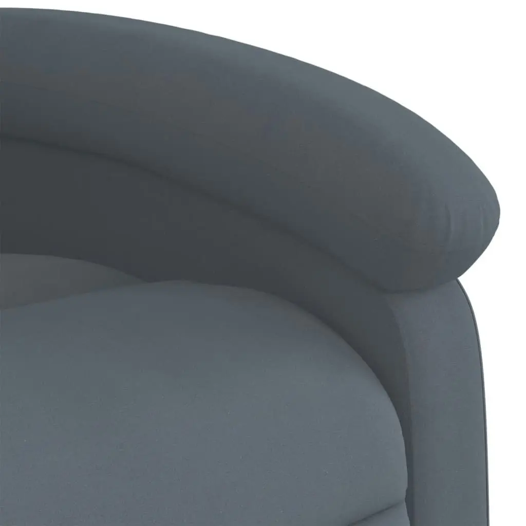 Electric Stand up Massage Recliner Chair Dark Grey Velvet 3205506