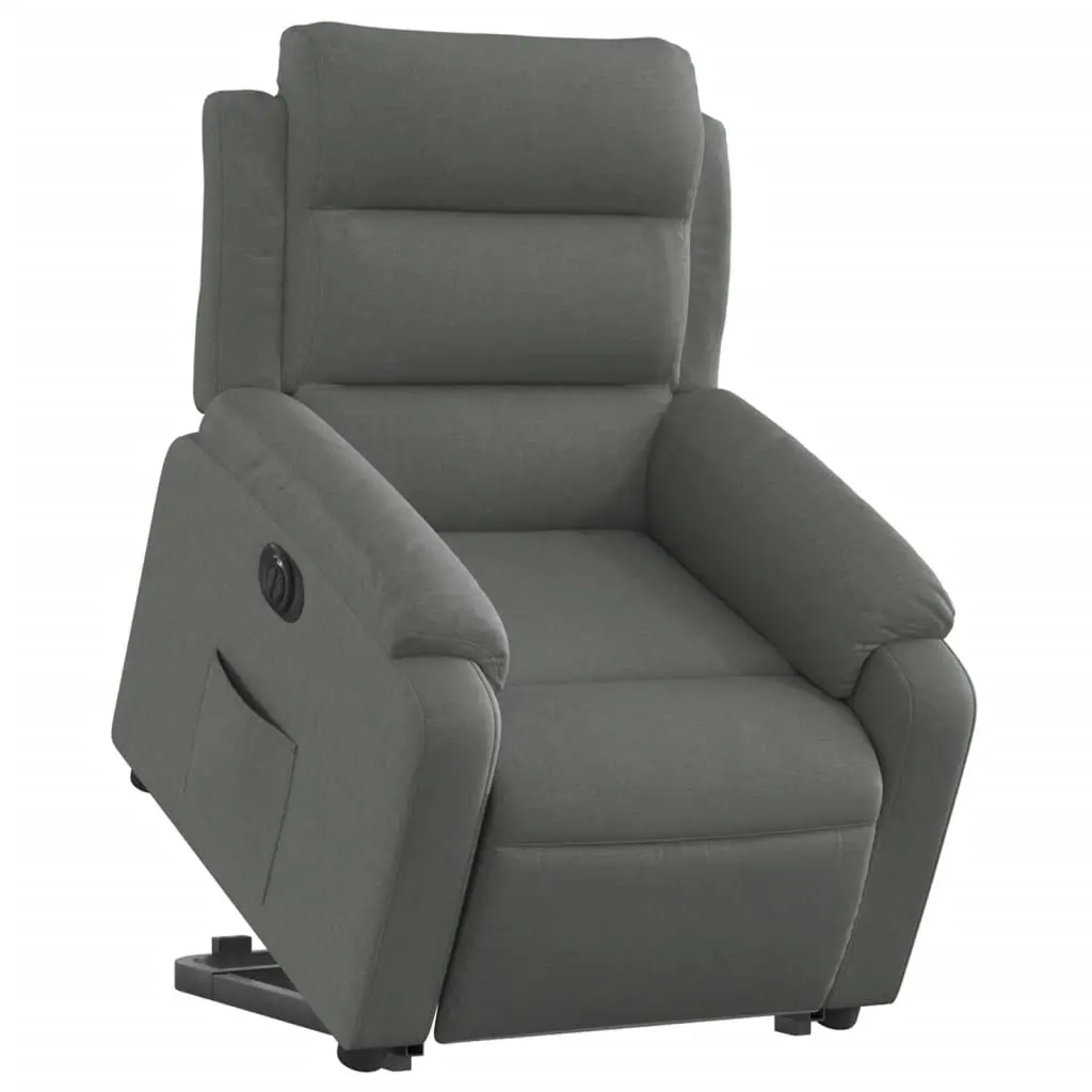 Electric Stand up Recliner Chair Dark Grey Fabric 3205739