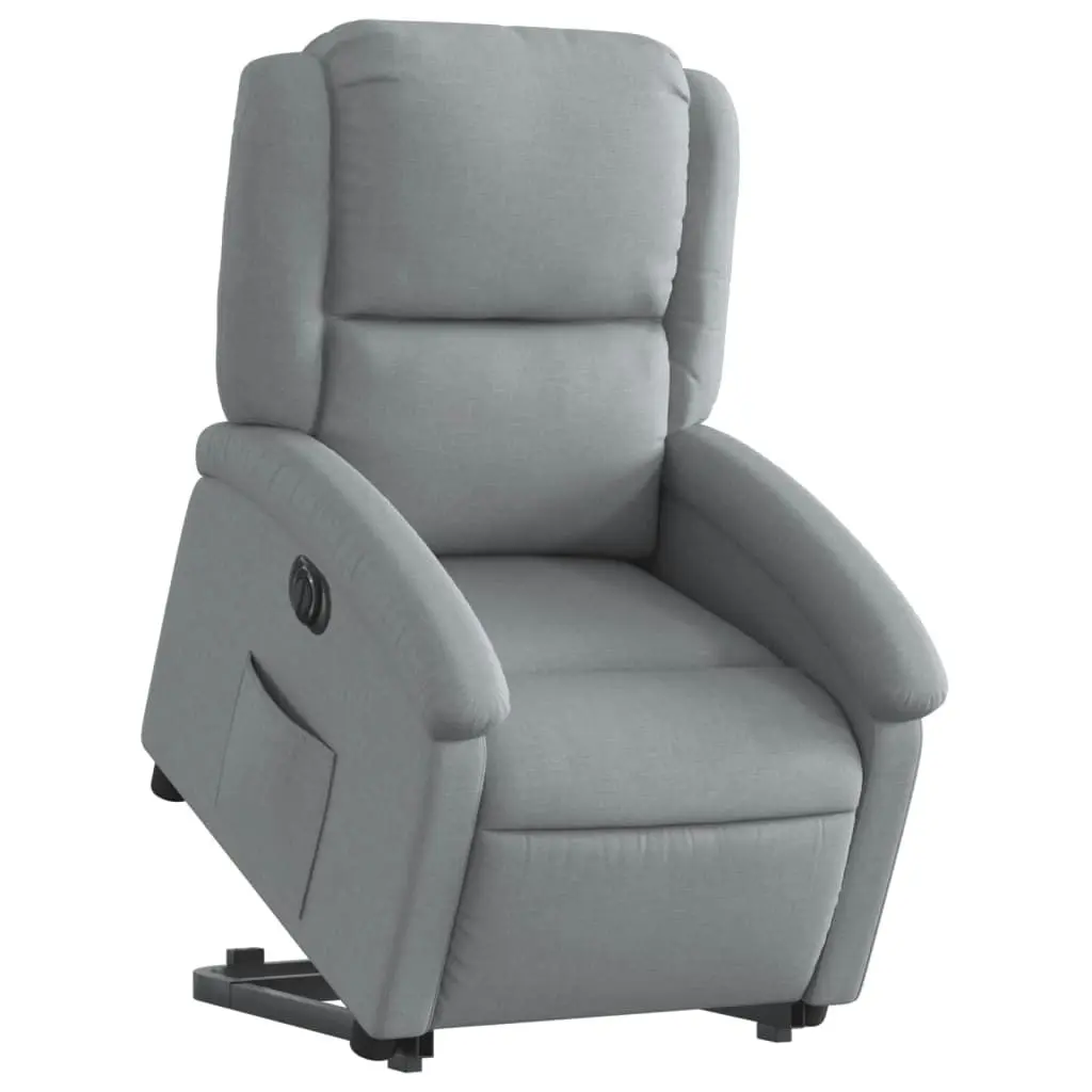 Electric Stand up Recliner Chair Light Grey Fabric 3205436