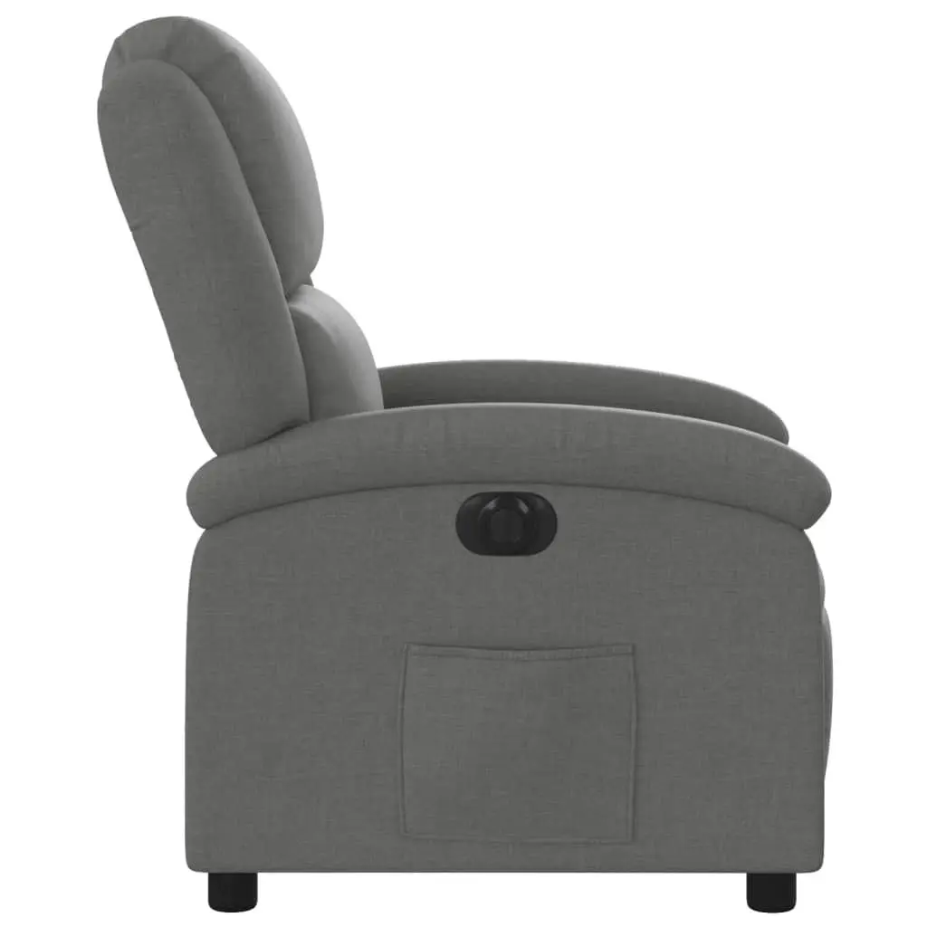 Electric Recliner Chair Dark Grey Fabric 3205421