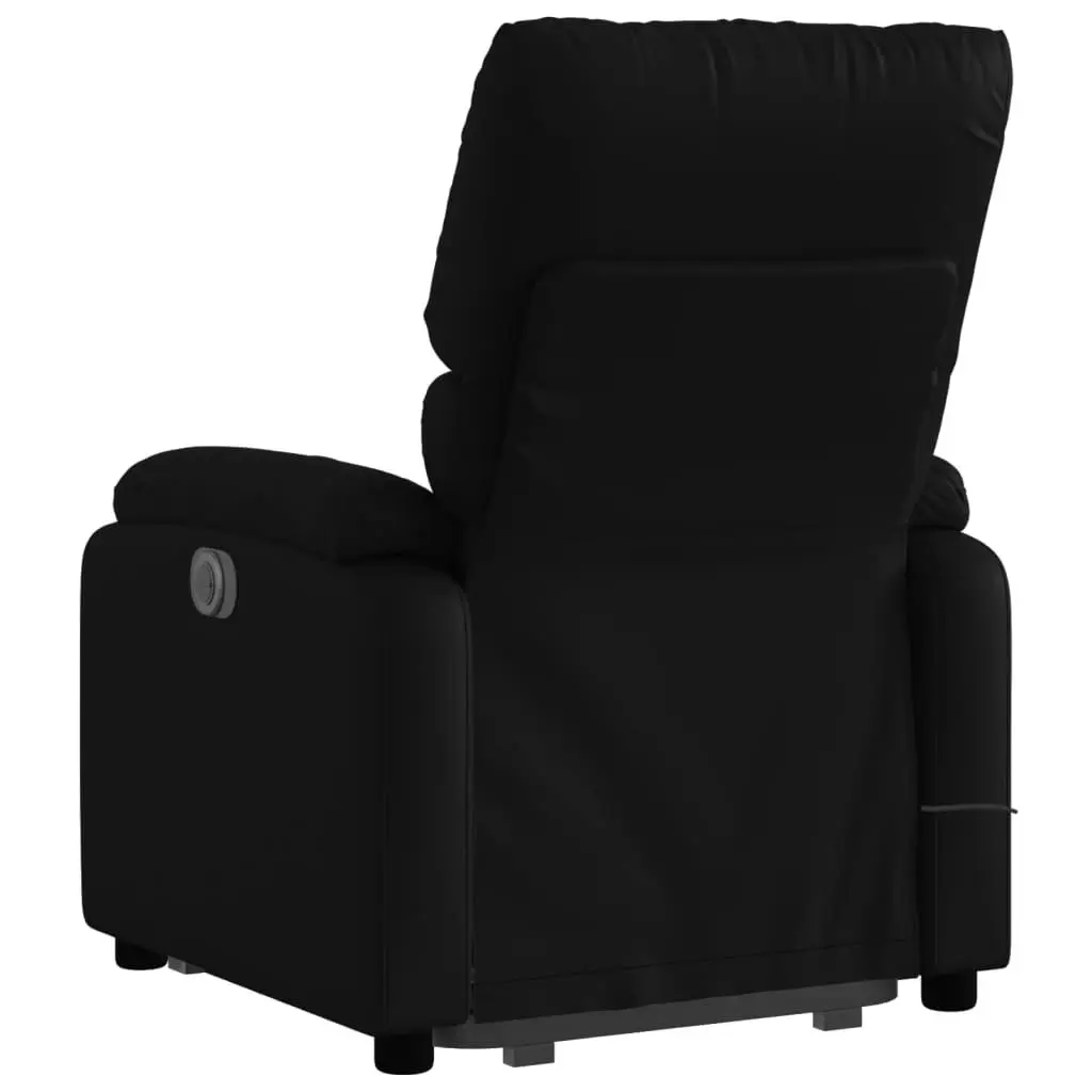 Electric Stand up Massage Recliner Chair Black Faux Leather 3205718