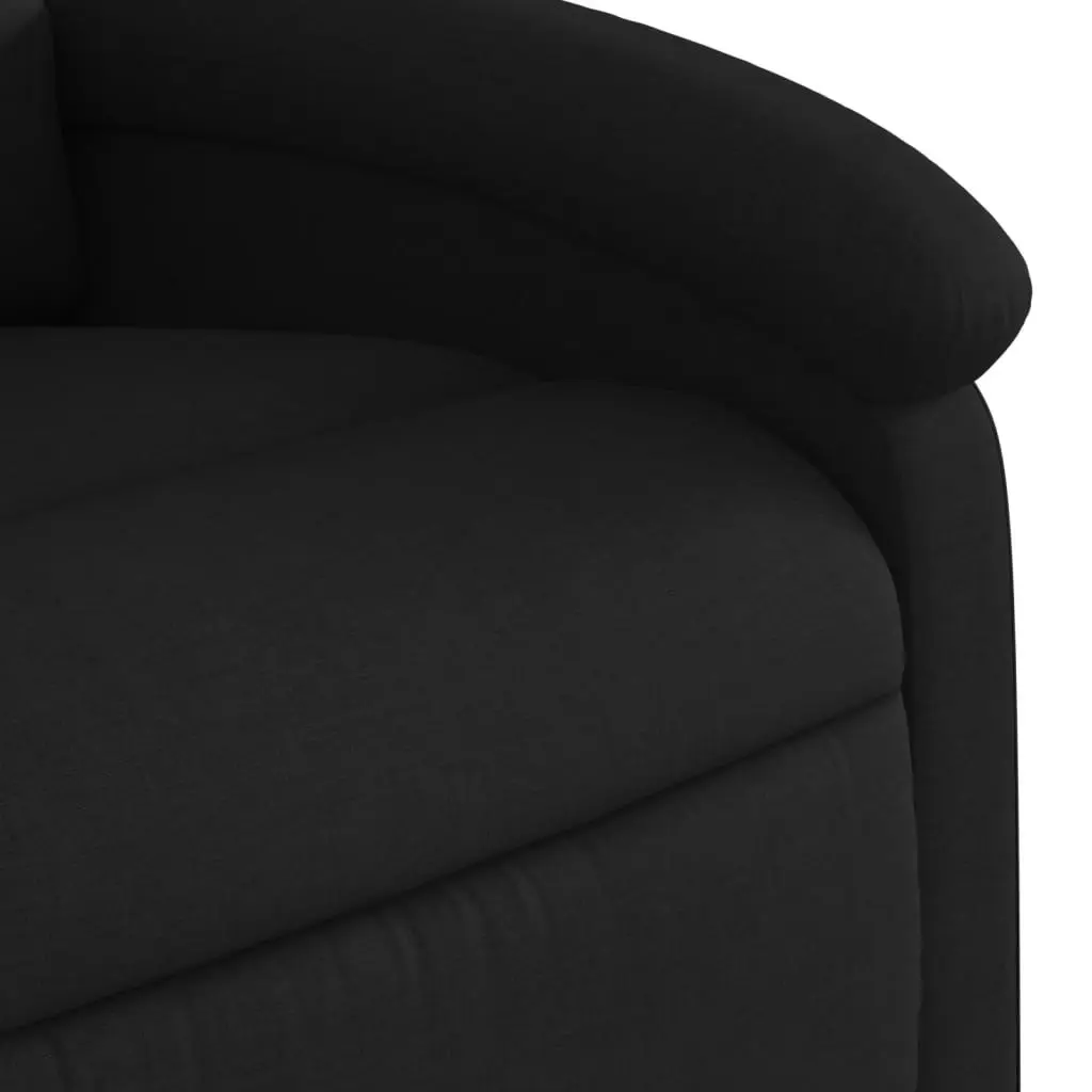 Electric Recliner Chair Black Fabric 3205422