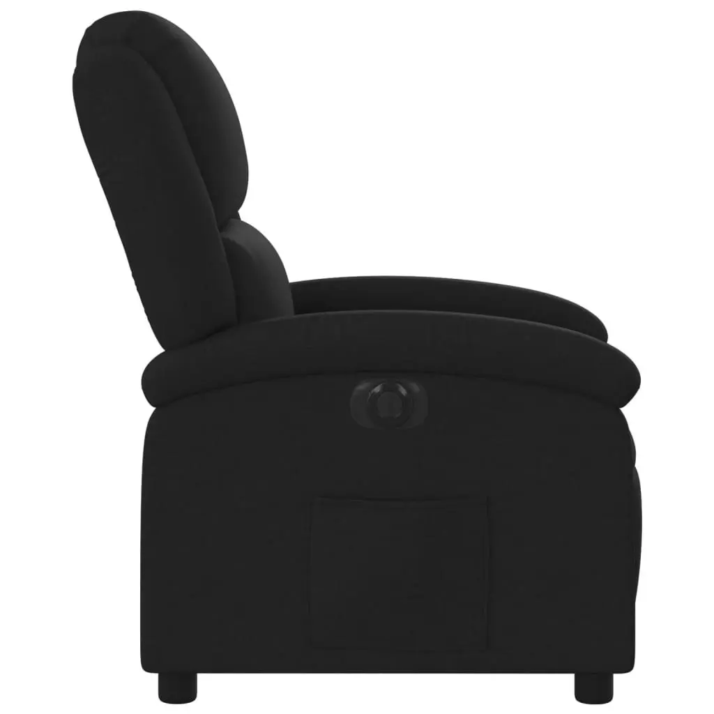 Electric Recliner Chair Black Fabric 3205422