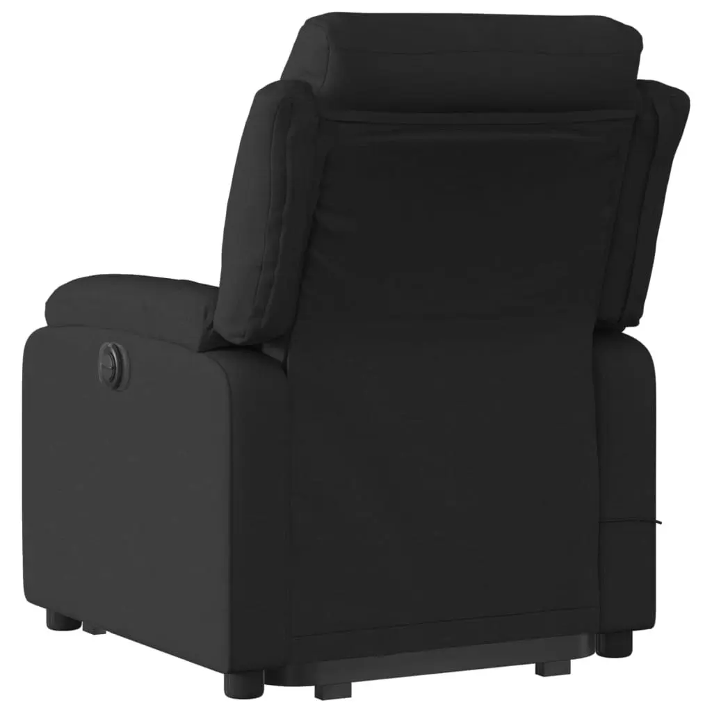 Electric Stand up Massage Recliner Chair Black Fabric 3205743