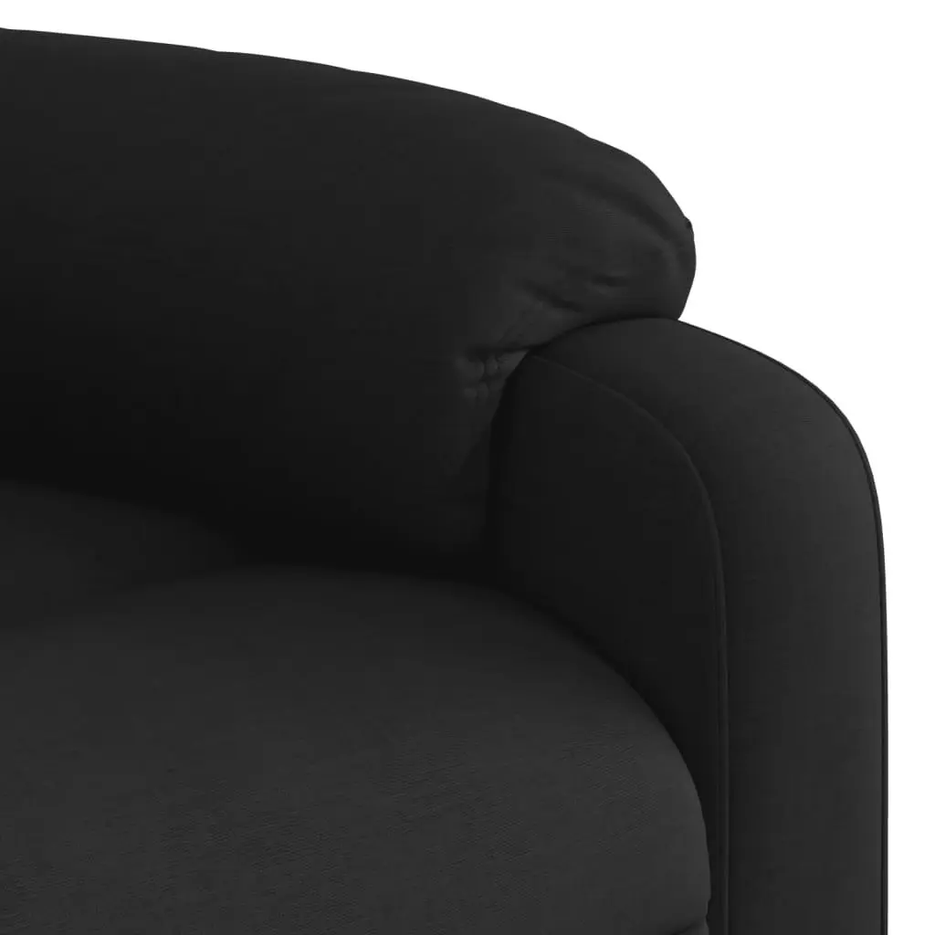 Electric Stand up Massage Recliner Chair Black Fabric 3205743