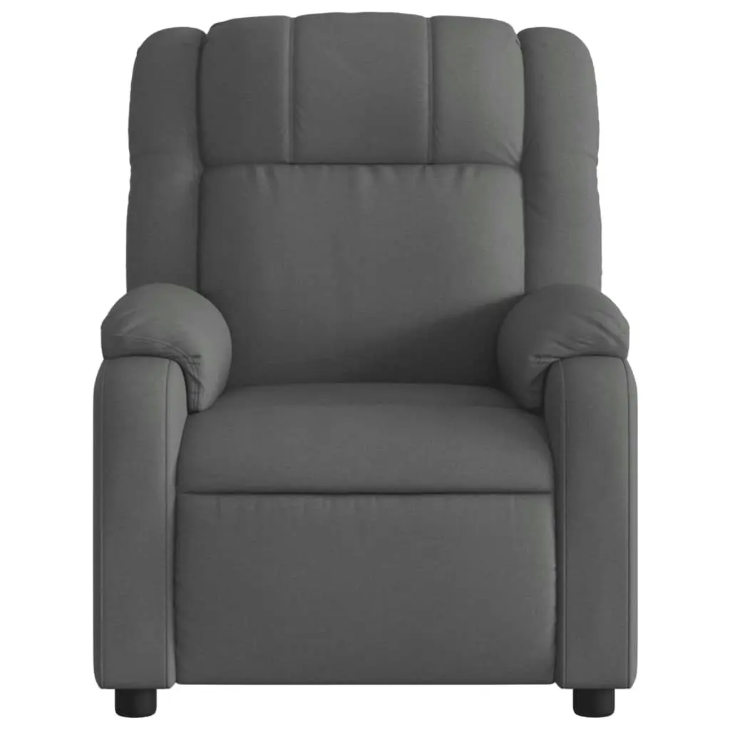 Electric Massage Recliner Chair Dark Grey Fabric 3205756