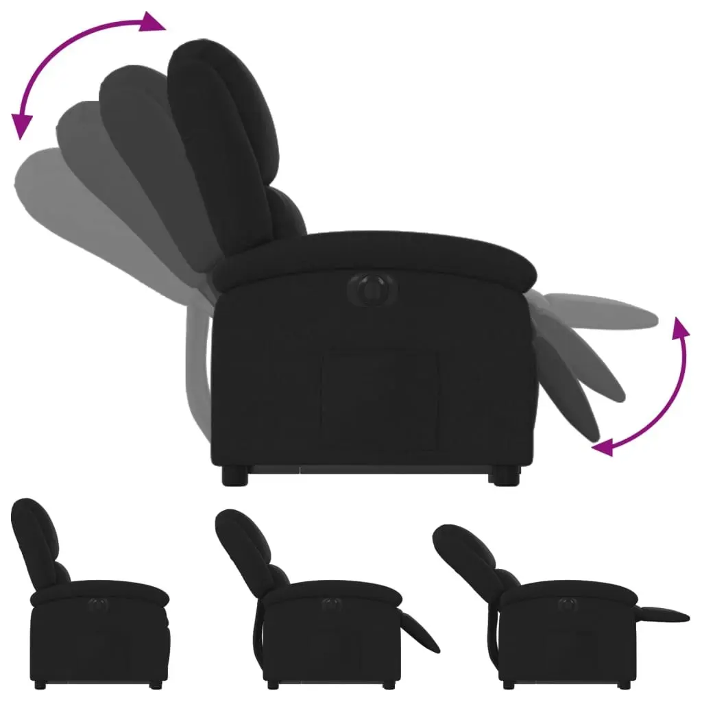 Electric Stand up Recliner Chair Black Fabric 3205438