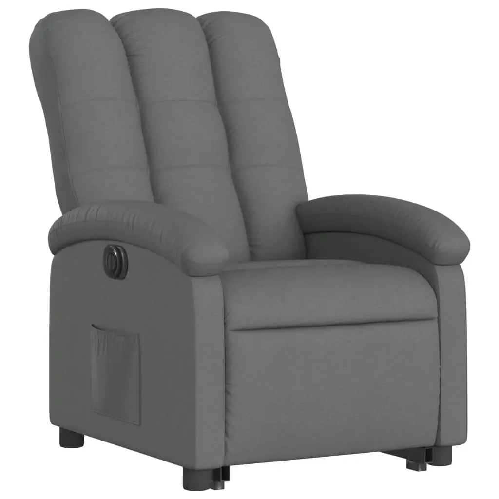 Electric Stand up Recliner Chair Dark Grey Fabric 3205405