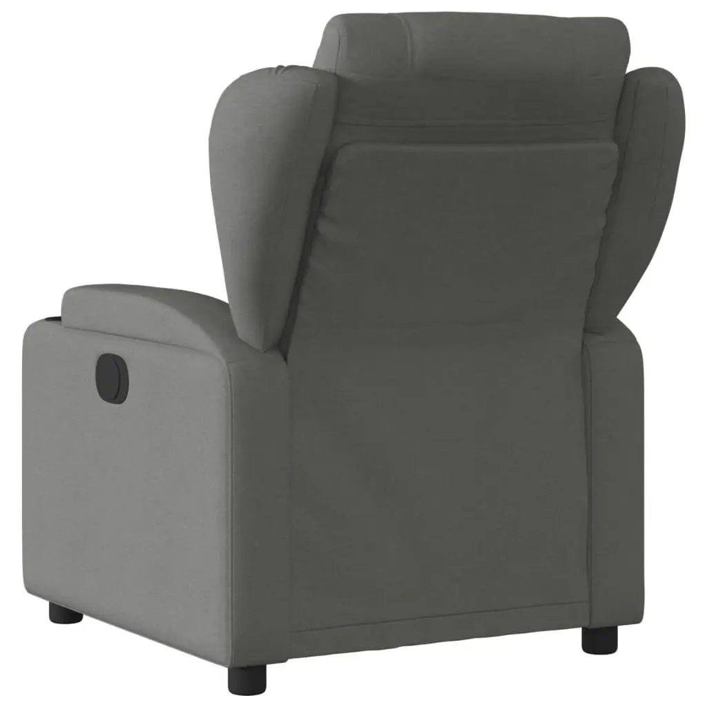 Electric Massage Recliner Chair Dark Grey Fabric 3205577