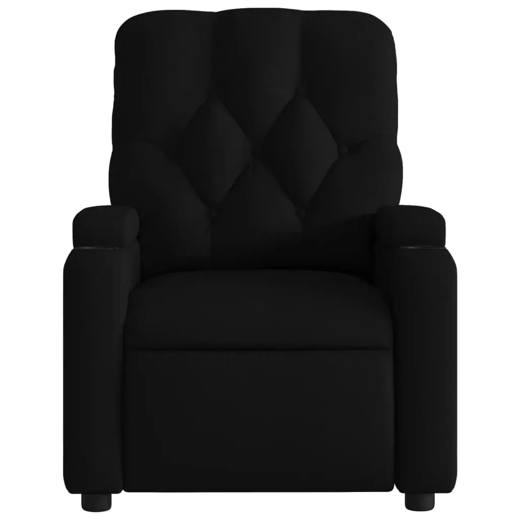 Electric Massage Recliner Chair Black Fabric 3205669