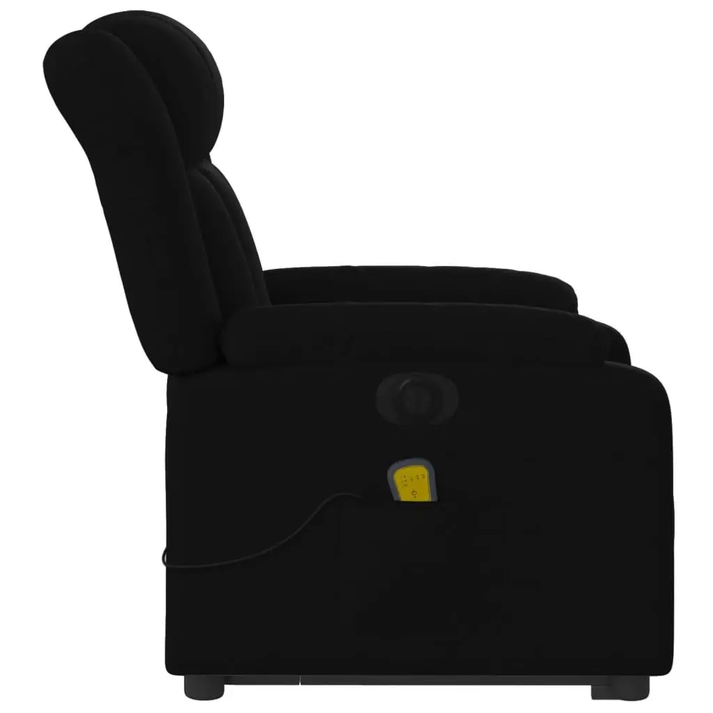 Electric Stand up Massage Recliner Chair Black Faux Leather 3205770