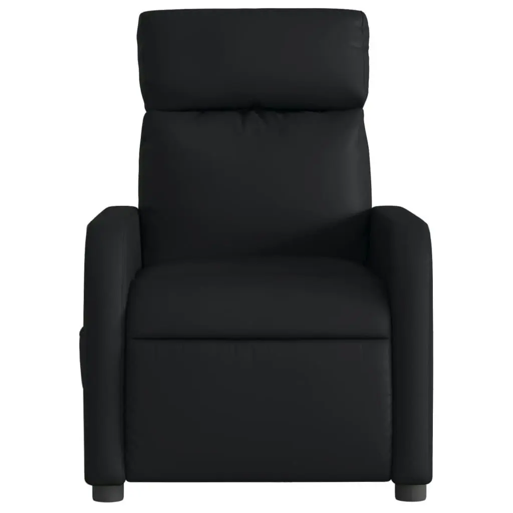 Electric Massage Recliner Chair Black Faux Leather 3206876