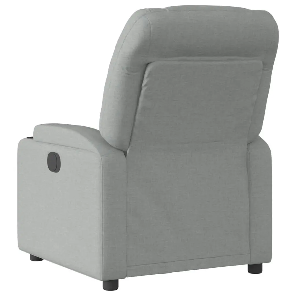 Electric Recliner Chair Light Grey Fabric 3205616