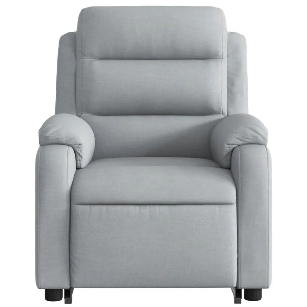 Electric Stand up Massage Recliner Chair Light Grey Fabric 3205741