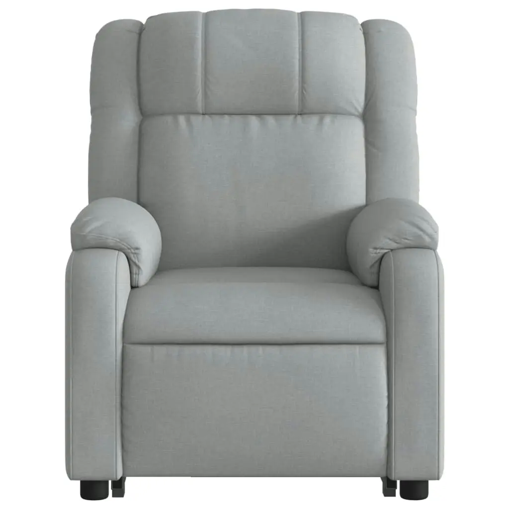 Electric Stand up Massage Recliner Chair Light Grey Fabric 3205761