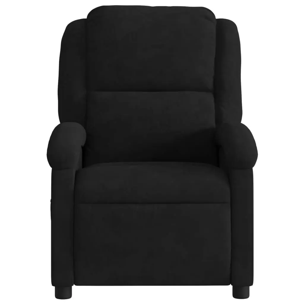 Electric Massage Recliner Chair Black Velvet 3205499