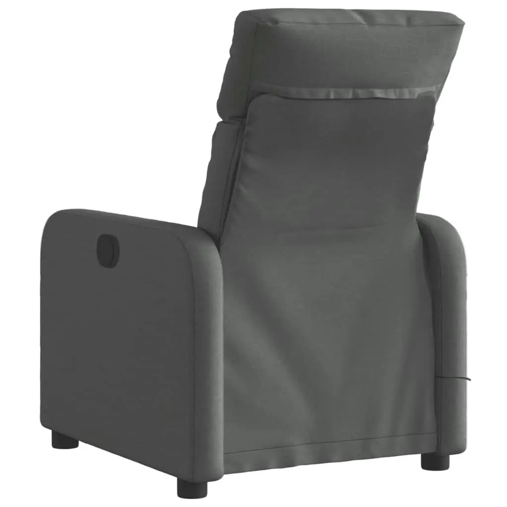 Electric Massage Recliner Chair Dark Grey Fabric 3206867