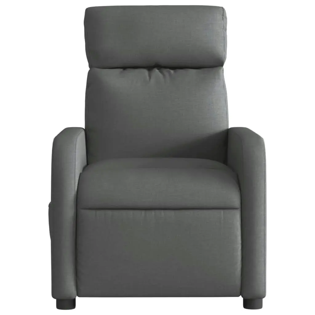 Electric Massage Recliner Chair Dark Grey Fabric 3206867