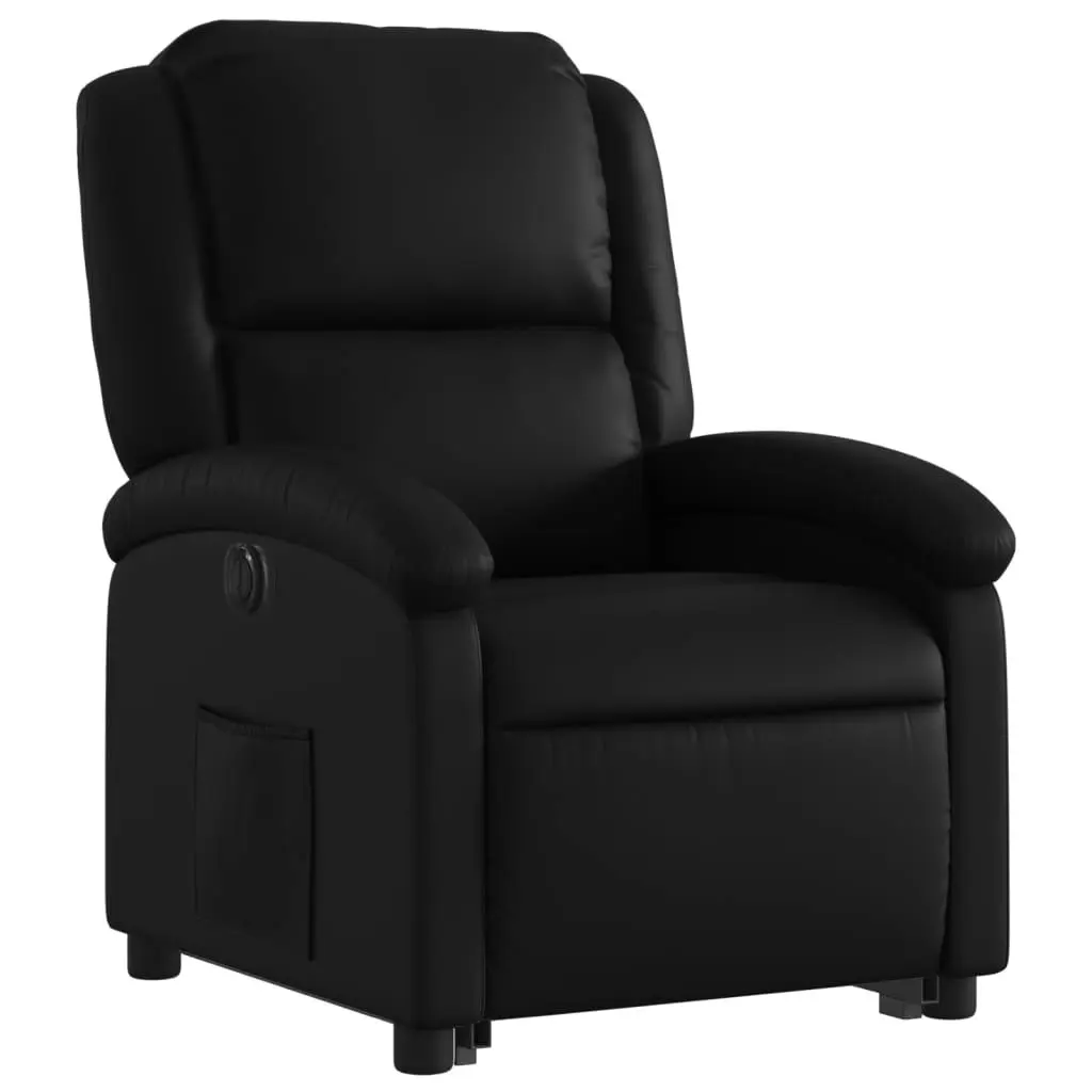 Electric Stand up Recliner Chair Black Faux Leather 3205462