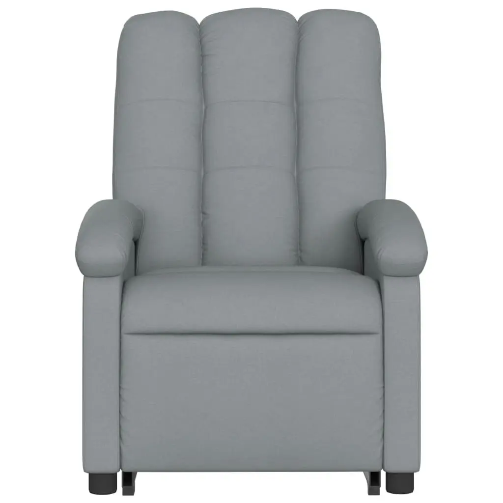 Electric Stand up Massage Recliner Chair Light Grey Fabric 3205408