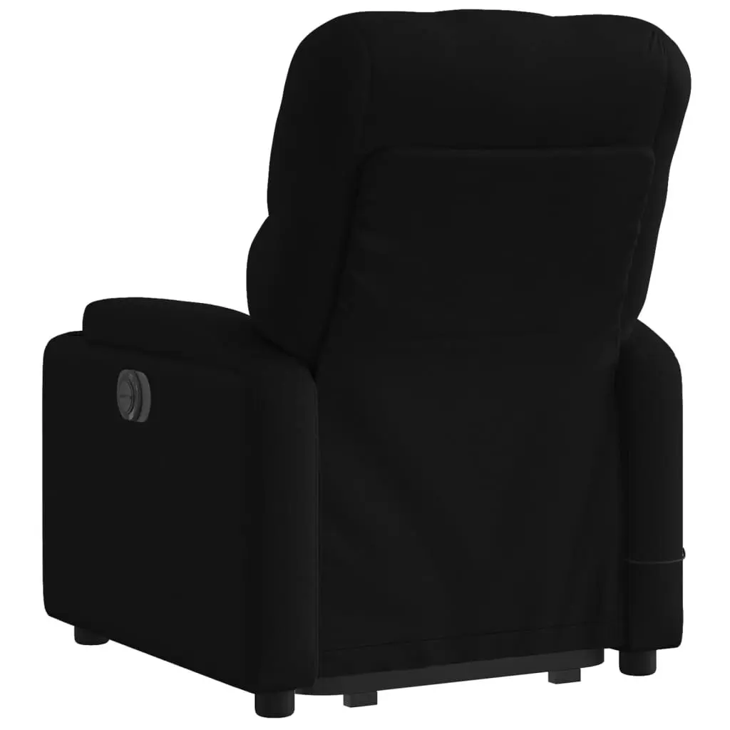 Electric Stand up Massage Recliner Chair Black Fabric 3205675