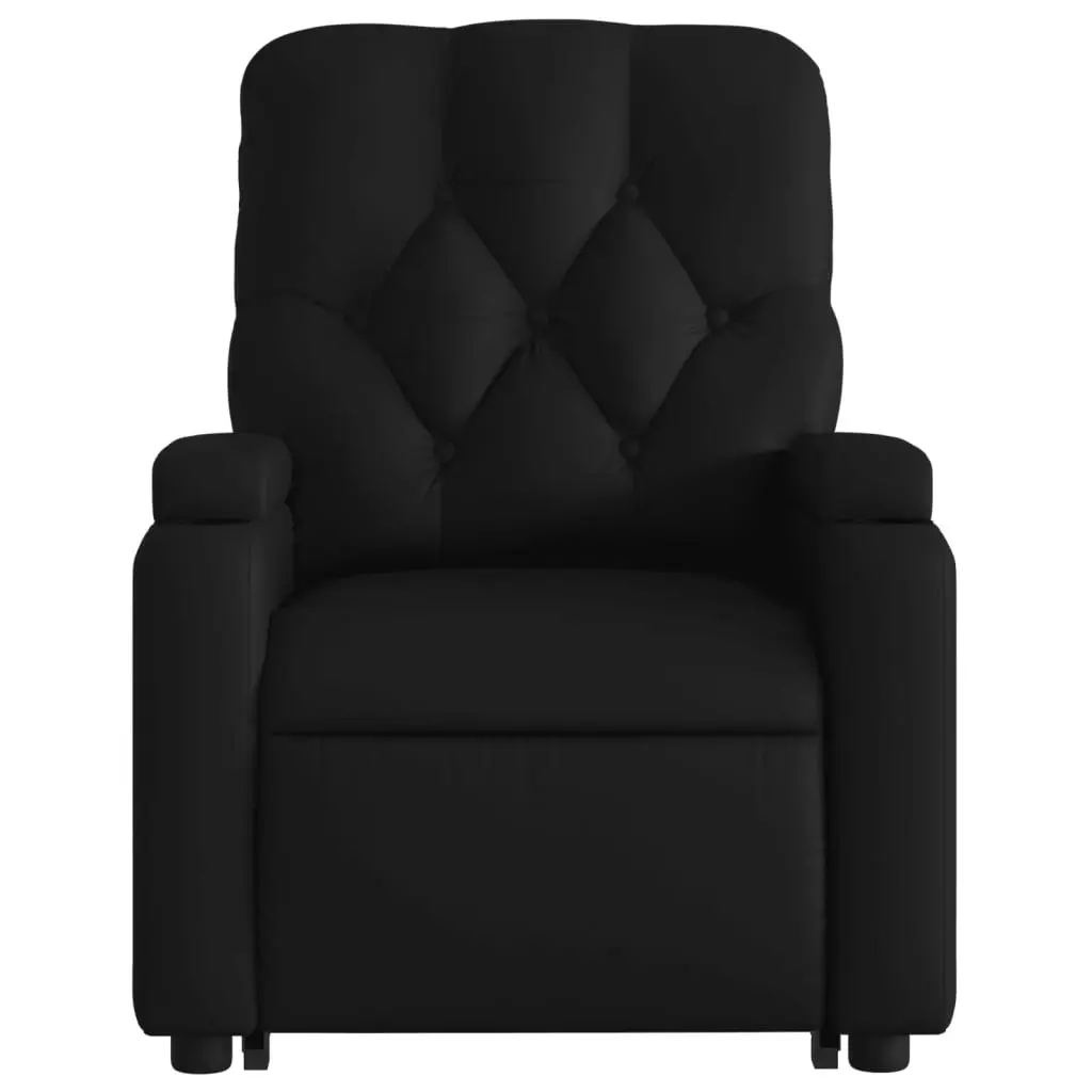 Electric Stand up Massage Recliner Chair Black Faux Leather 3205679