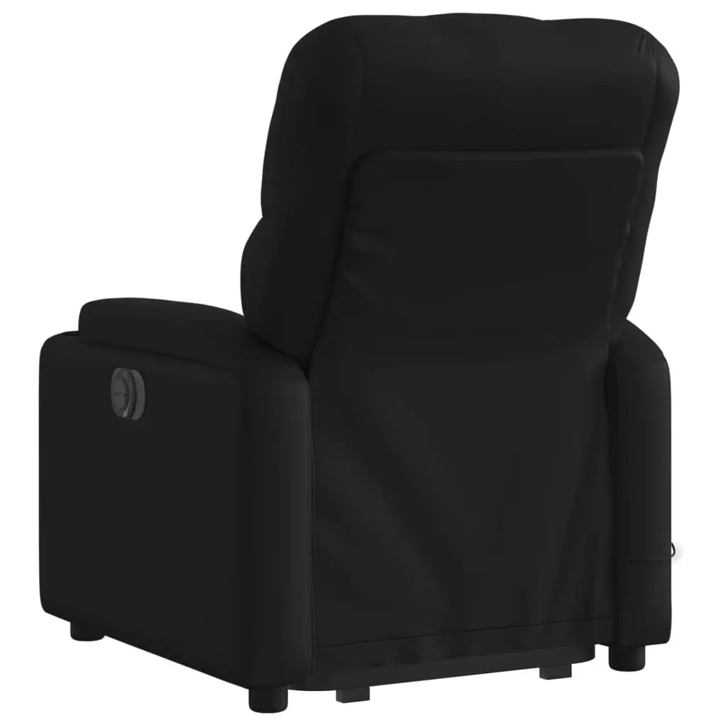 Electric Stand up Massage Recliner Chair Black Faux Leather 3205679