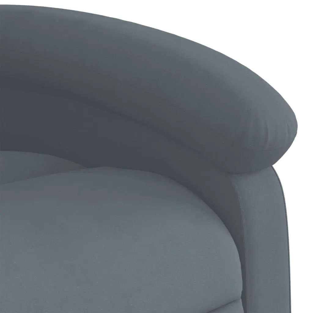 Electric Massage Recliner Chair Dark Grey Velvet 3205498