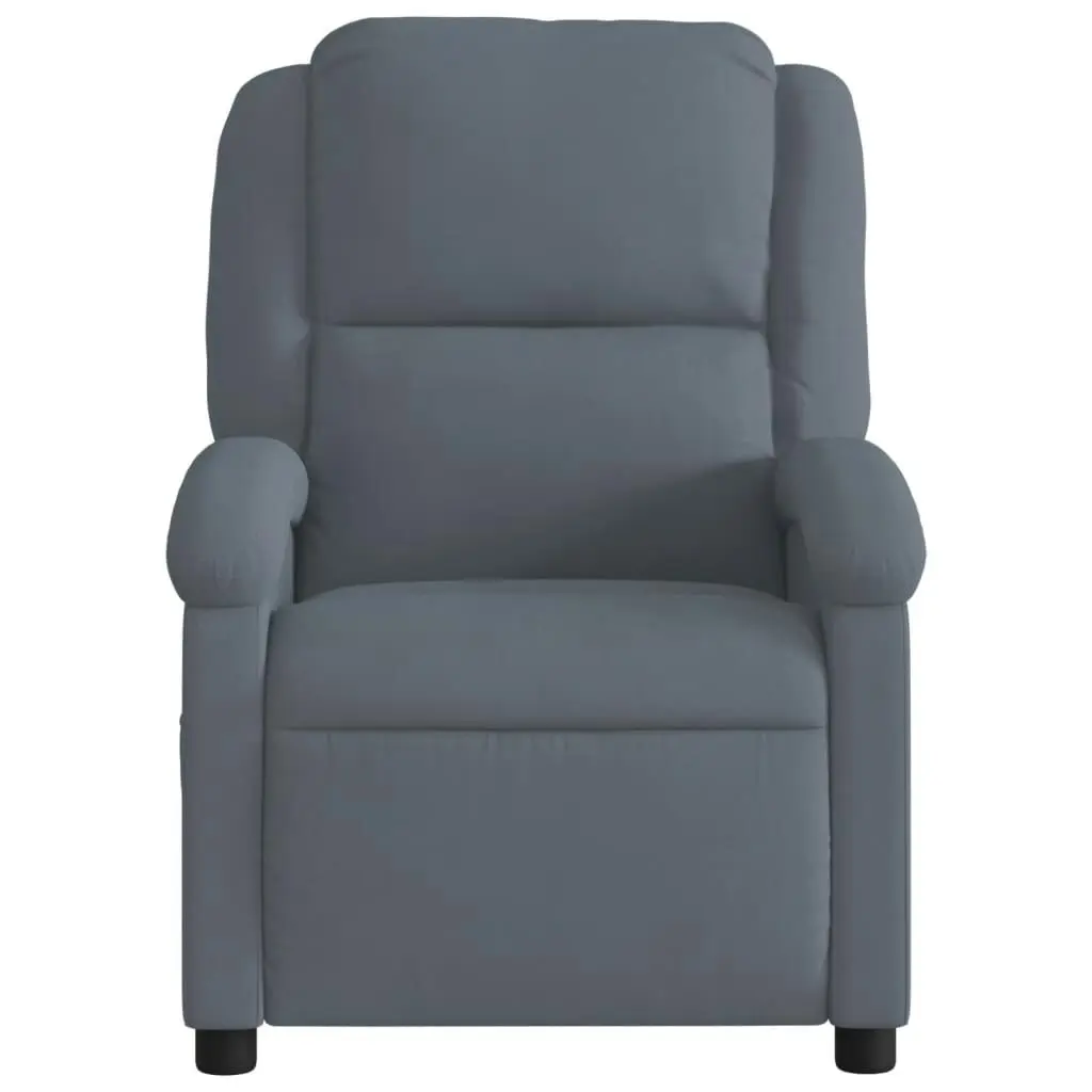 Electric Massage Recliner Chair Dark Grey Velvet 3205498