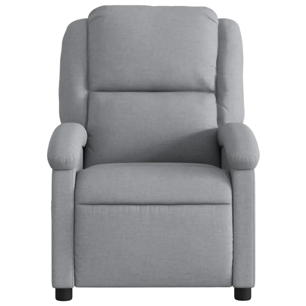 Electric Massage Recliner Chair Light Grey Fabric 3205424