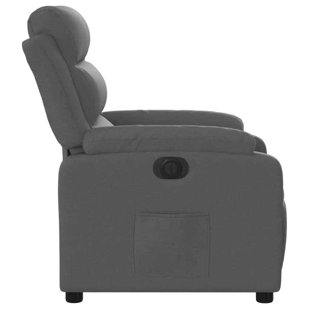 Electric Recliner Chair Dark Grey Fabric 3205727