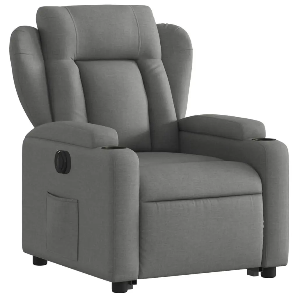 Electric Stand up Recliner Chair Dark Grey Fabric 3205589