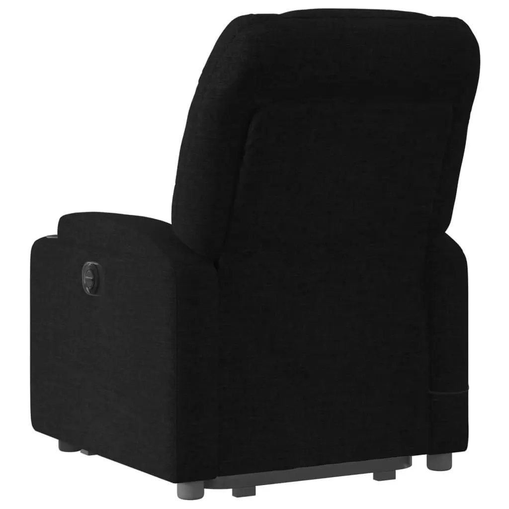 Electric Stand up Massage Recliner Chair Black Fabric 3205638